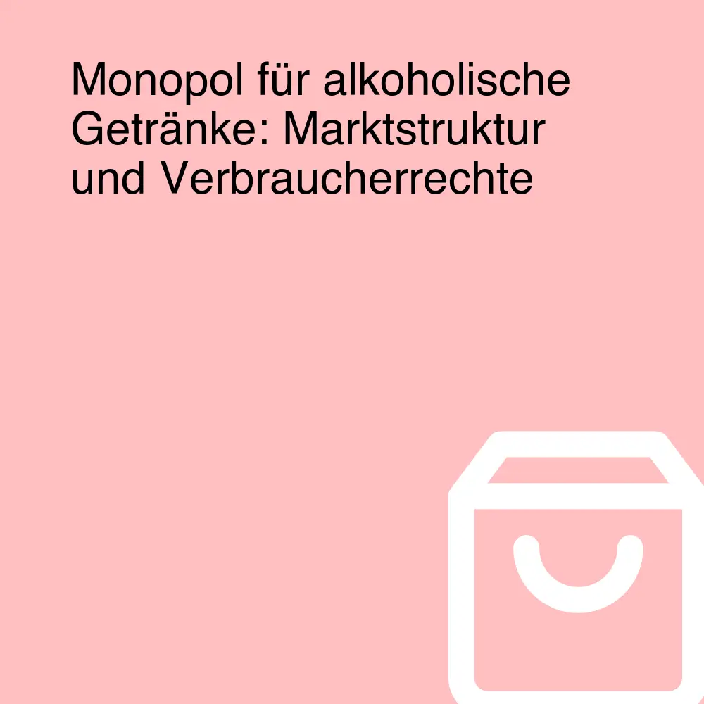 Monopol für alkoholische Getränke: Marktstruktur und Verbraucherrechte Monopol für alkoholische Getränke: Marktstruktur und Verbraucherrechte