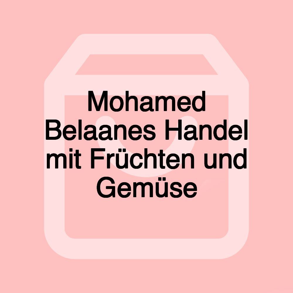 Mohamed Belaanes Handel mit Früchten und Gemüse