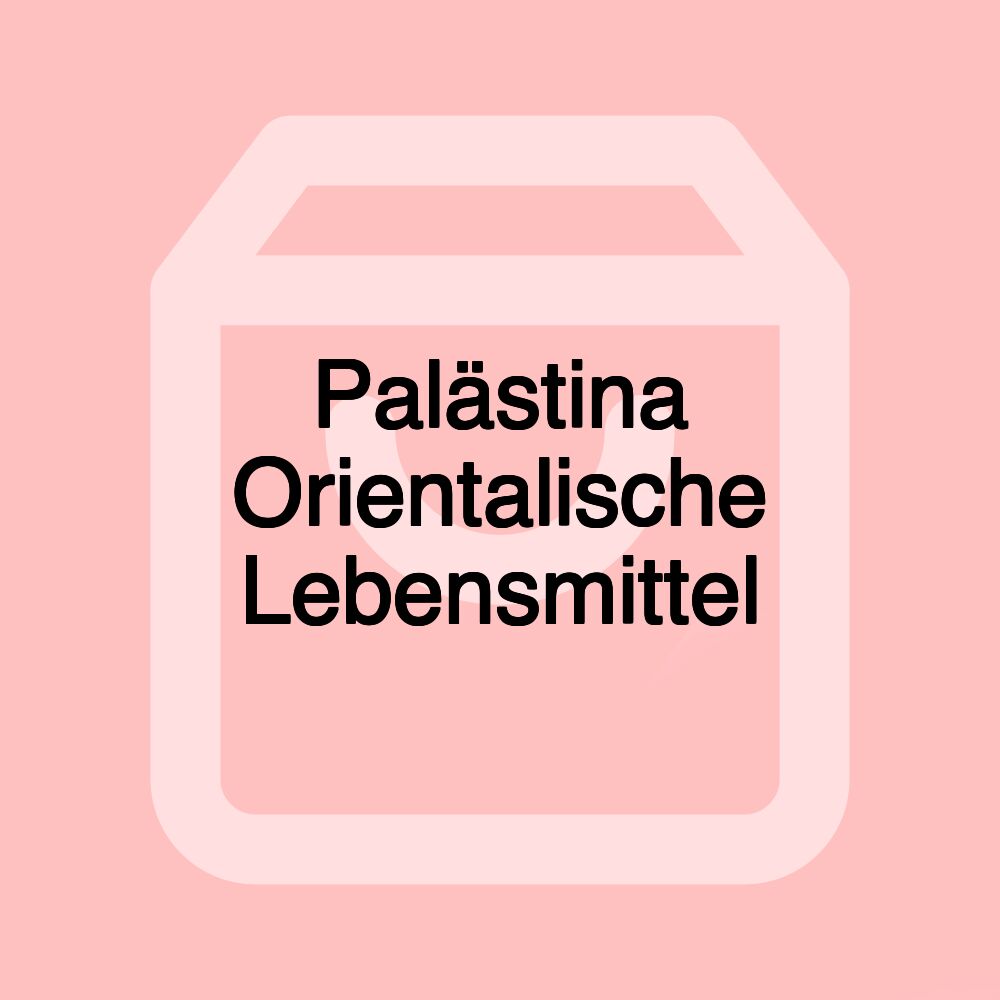 Palästina Orientalische Lebensmittel